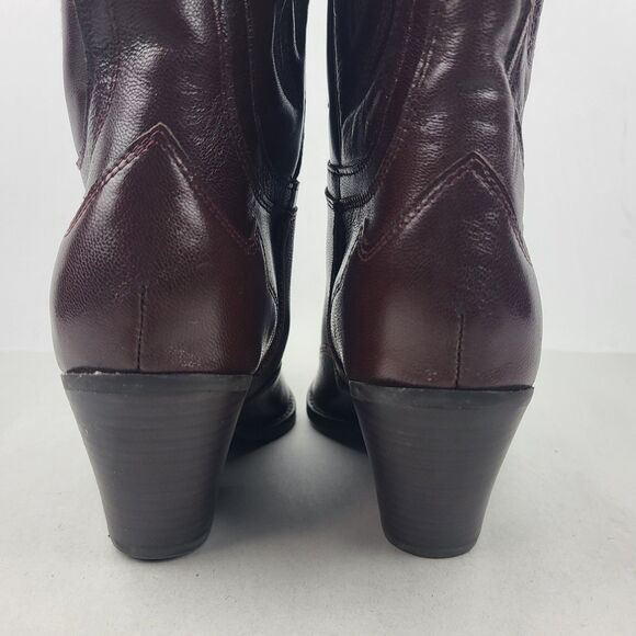 Sam Edelman James Leather Western mid calf Boot Size 7.5 Wide Calf - Picture 11 of 14